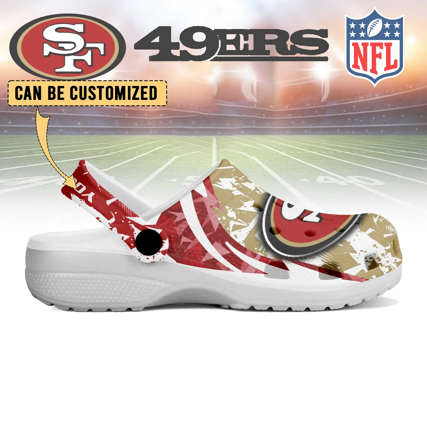 SF  x NFL Crocs Crocband Clogs Shoes DatND DVT