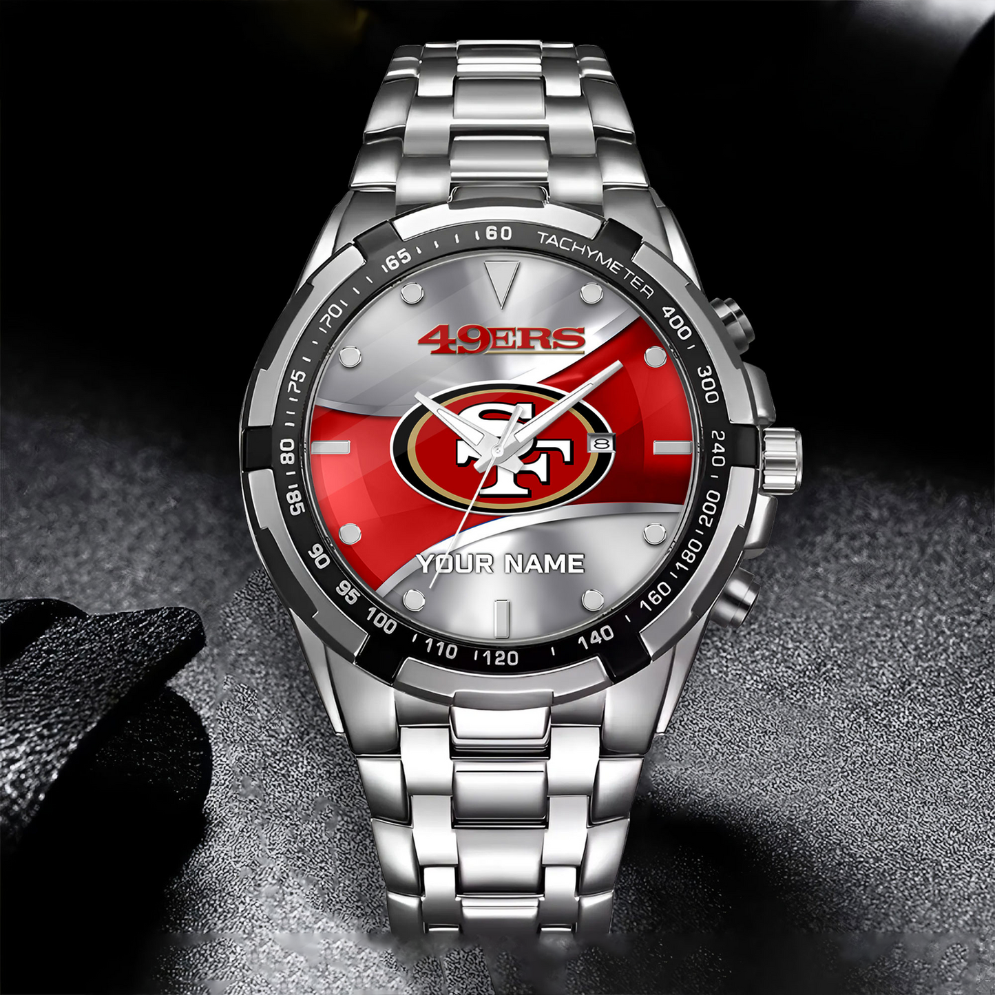 SF x NFL Alloy Men Quartz Watch - Custom Name DATND TANTD