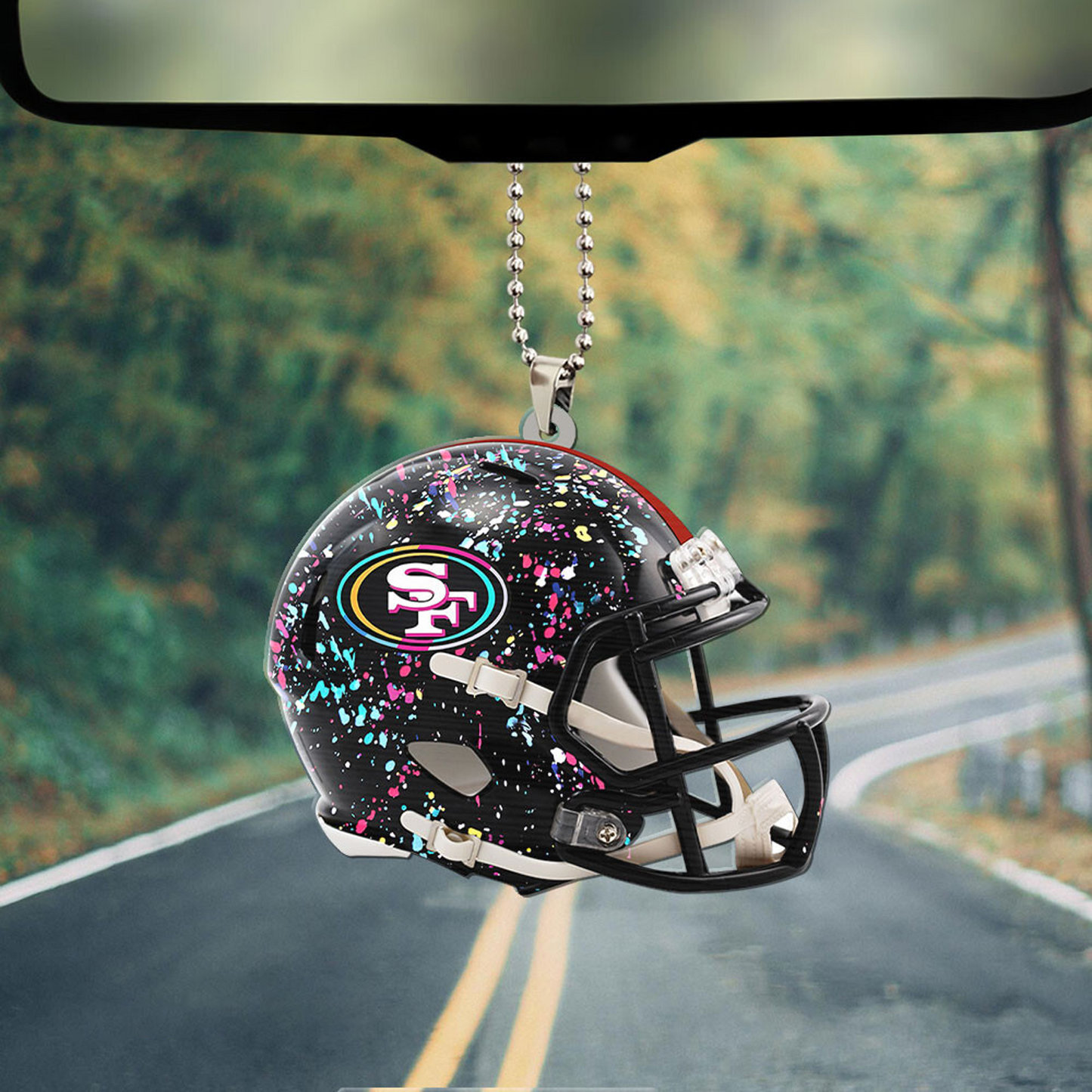 SF x NFL Custom Shape 2-sided Car Ornament DATND TANTD