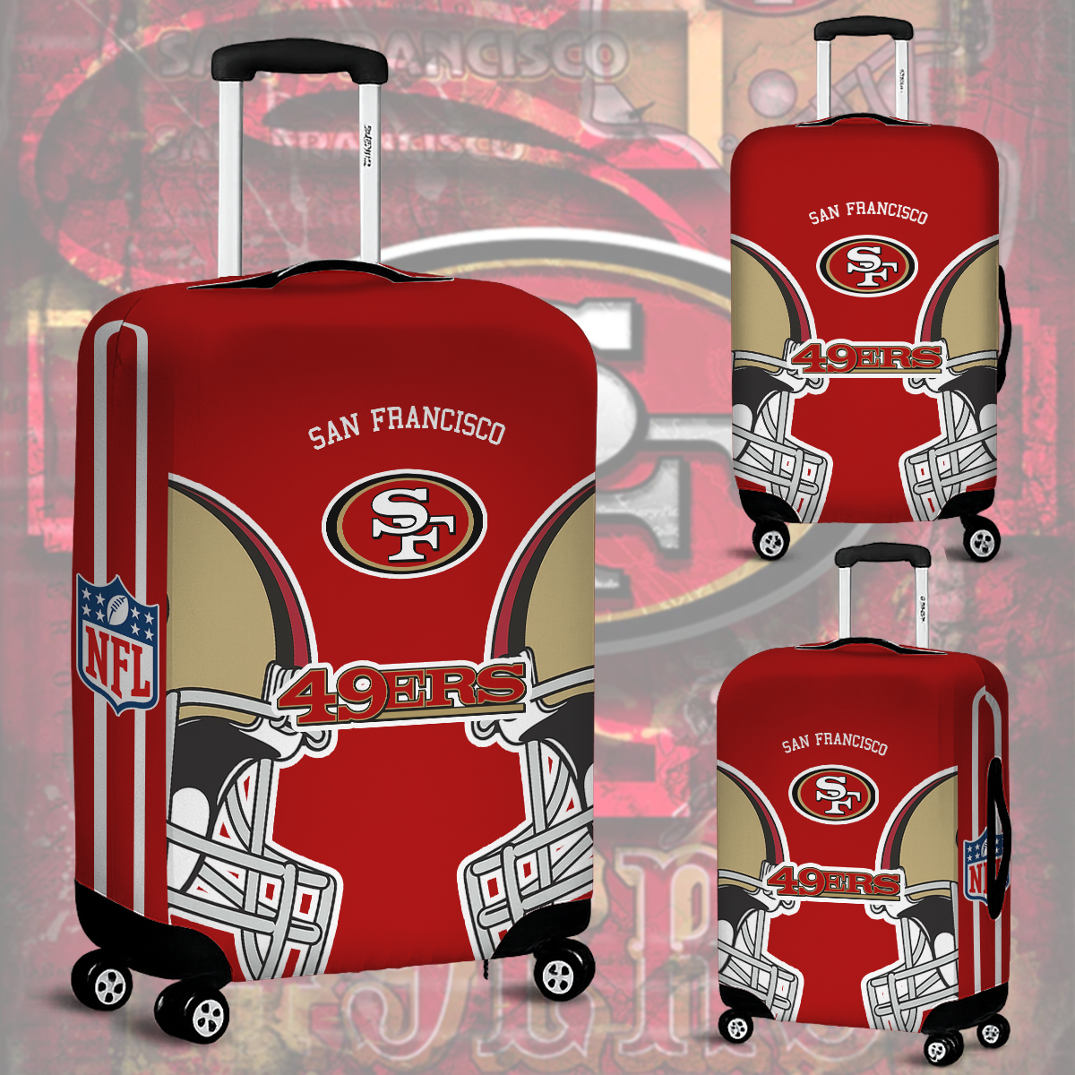 SF49 NFL V2 Luggage Cover Suitcase Protector DDT NTL