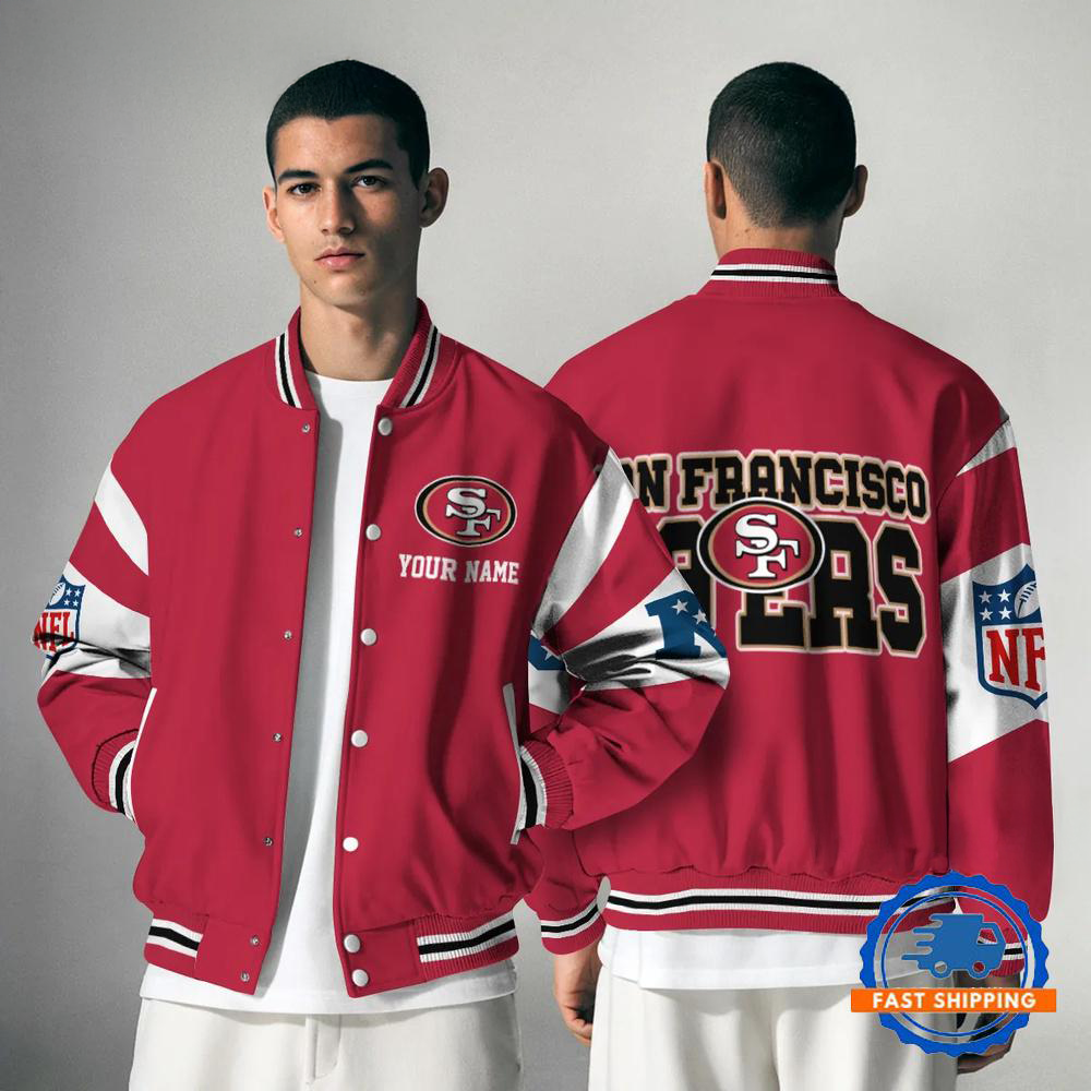 SF49 NFL Varsity Jacket Custom Name For Fans DDT NTL