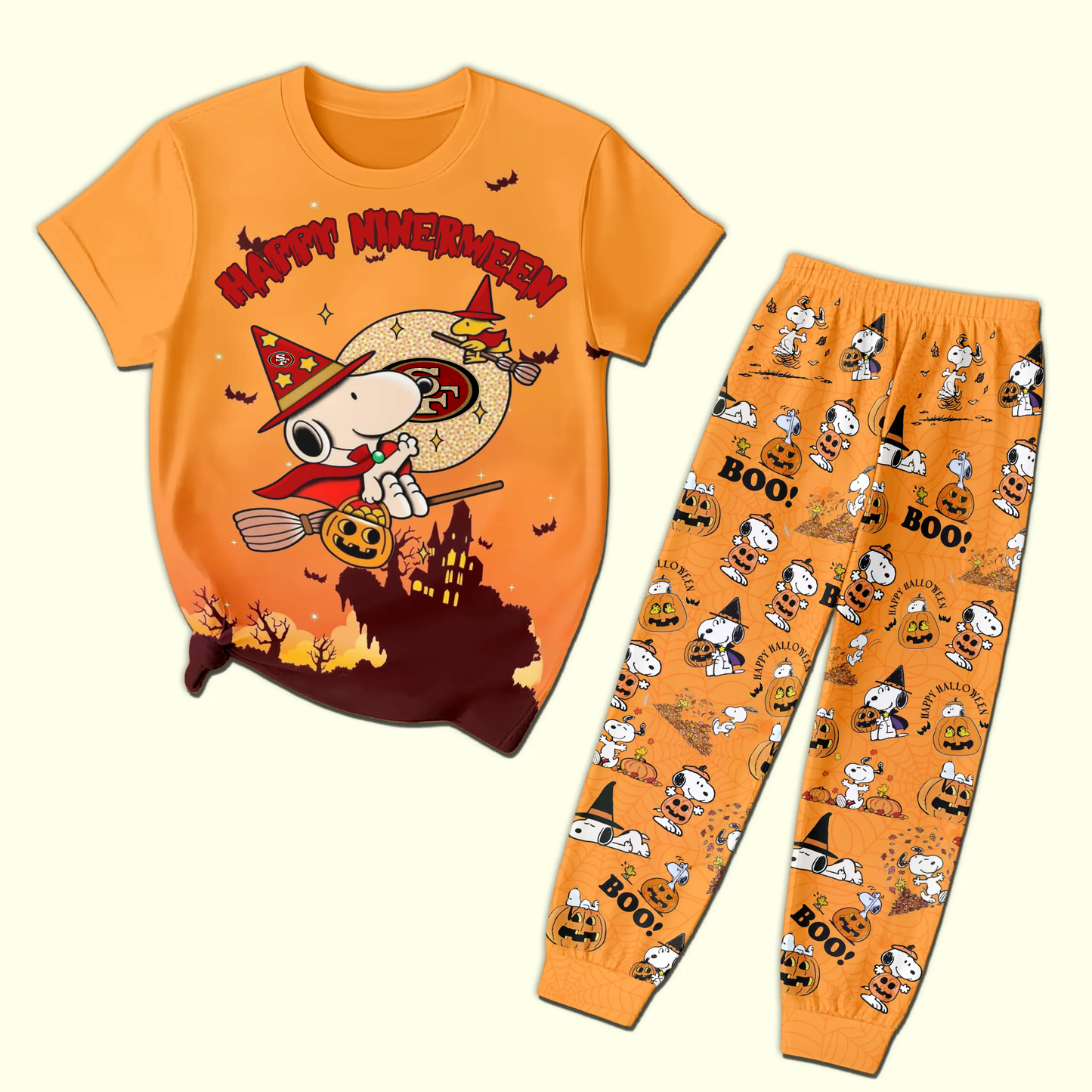 SF49 x NFL Mistmerch SNP Happy Halloween Pajama Set DDT CTND