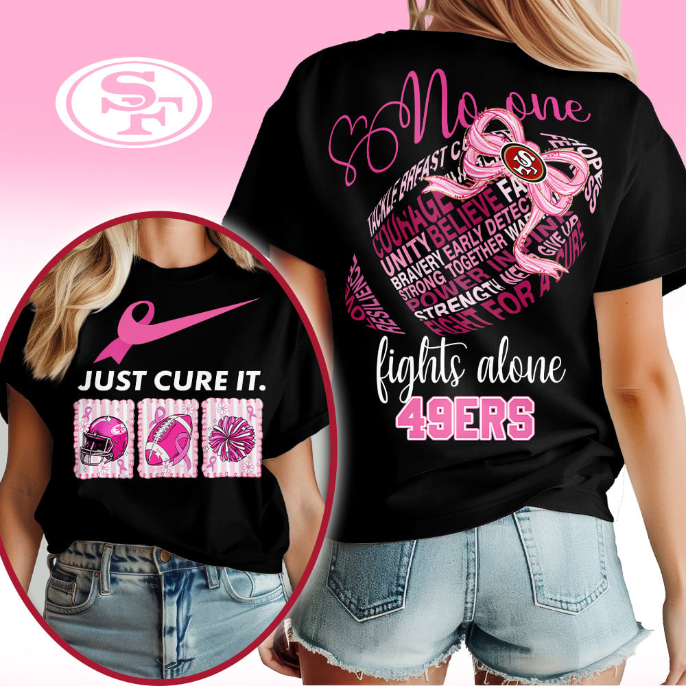 SF49 x Premium NFL Breast Cancer Awareness T-Shirt DDT HLP