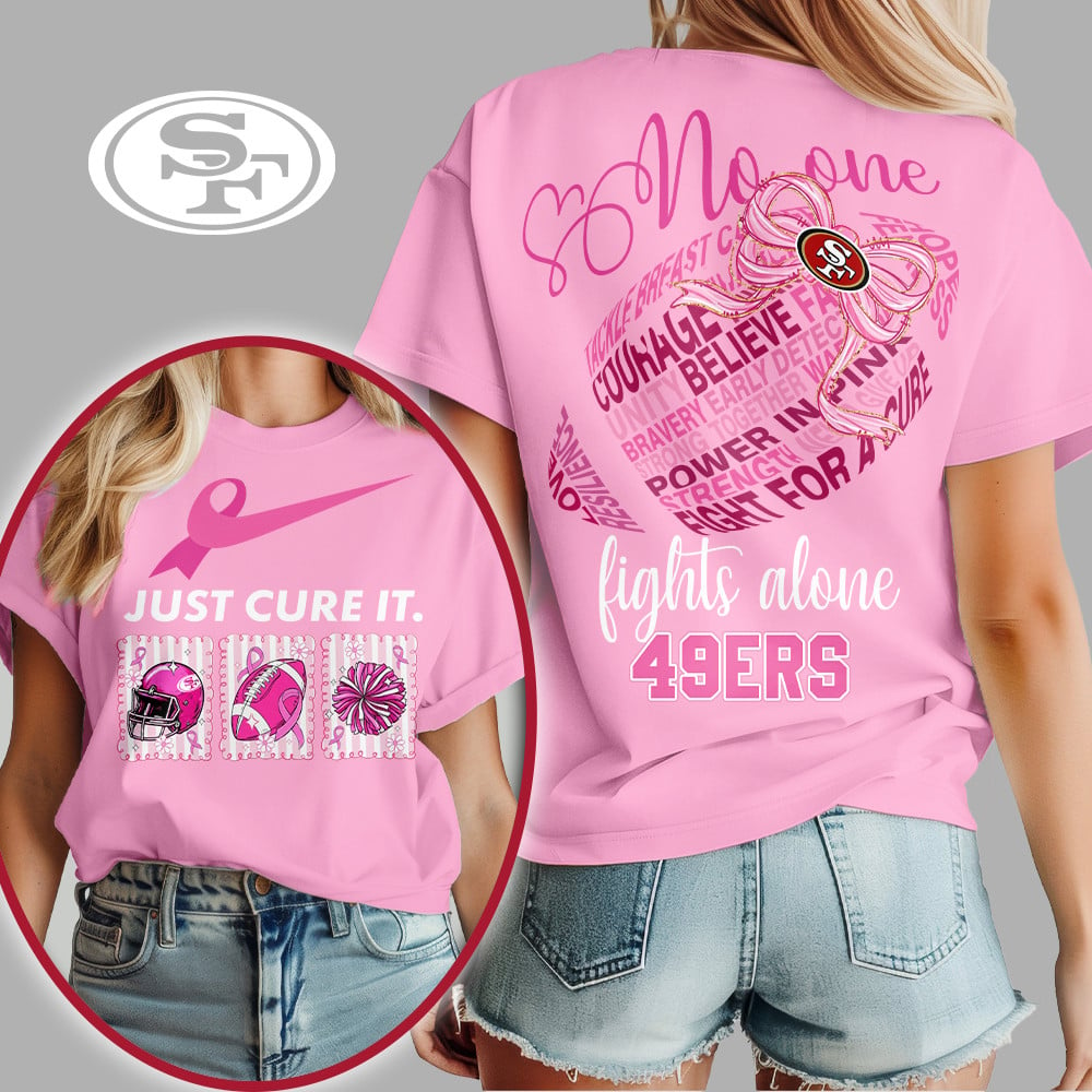 SF49 x Premium NFL Breast Cancer Awareness T-Shirt DDT HLP