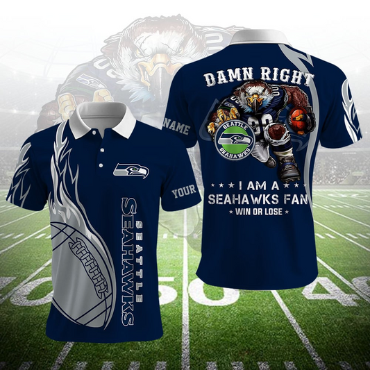 SS NFL Team Mascot Polo Shirt DDT NTL