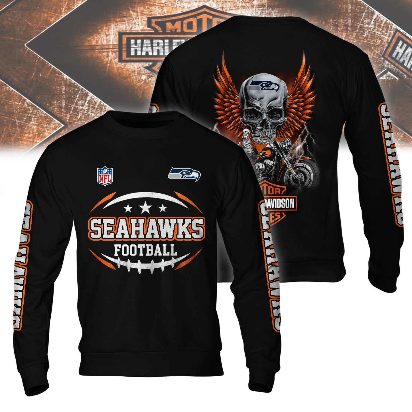 SS Premium NFL Motorcycle 3D Shirt DDT CTND