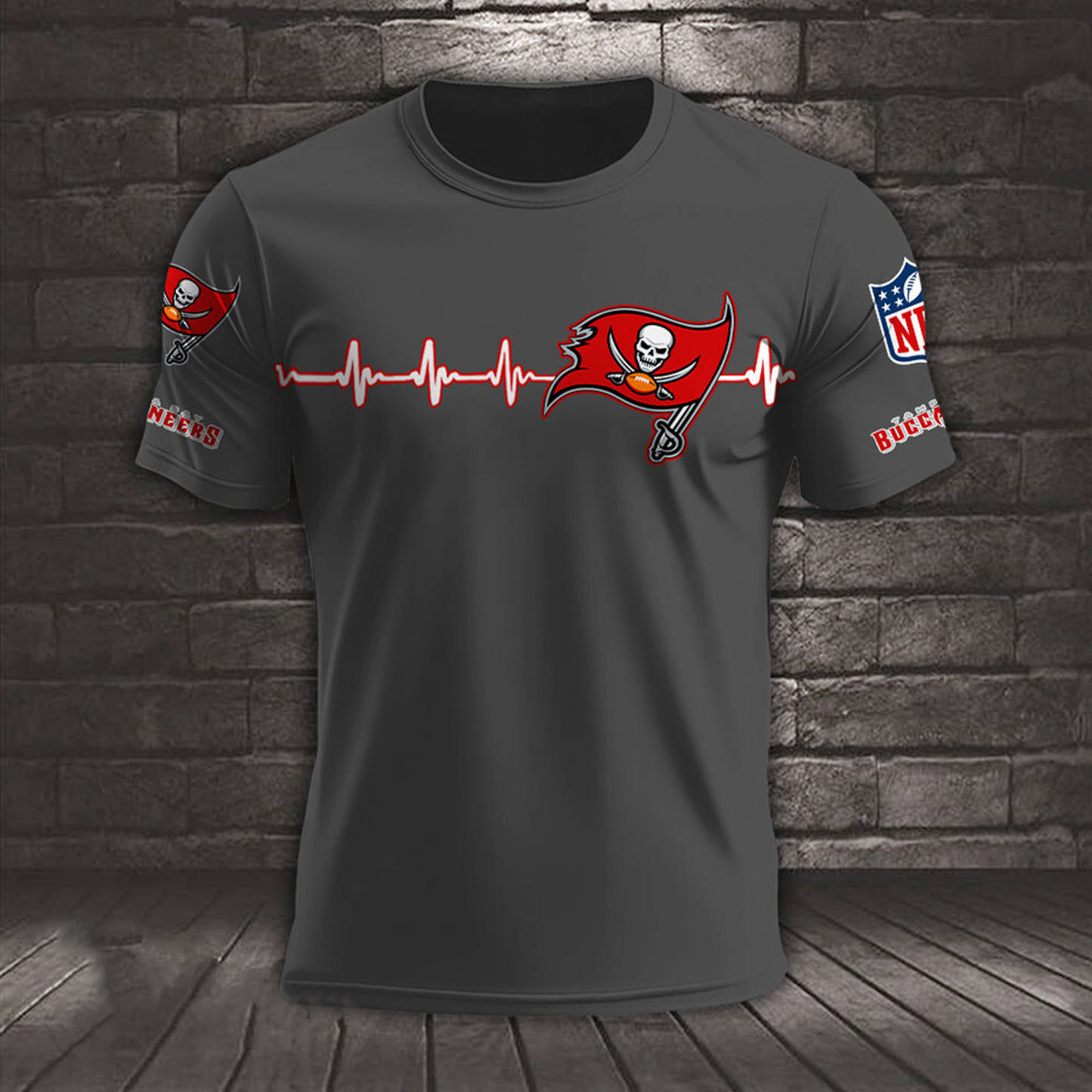 TB x NFL Heart Rate Map Special 3D Shirt DatND ThuongNH