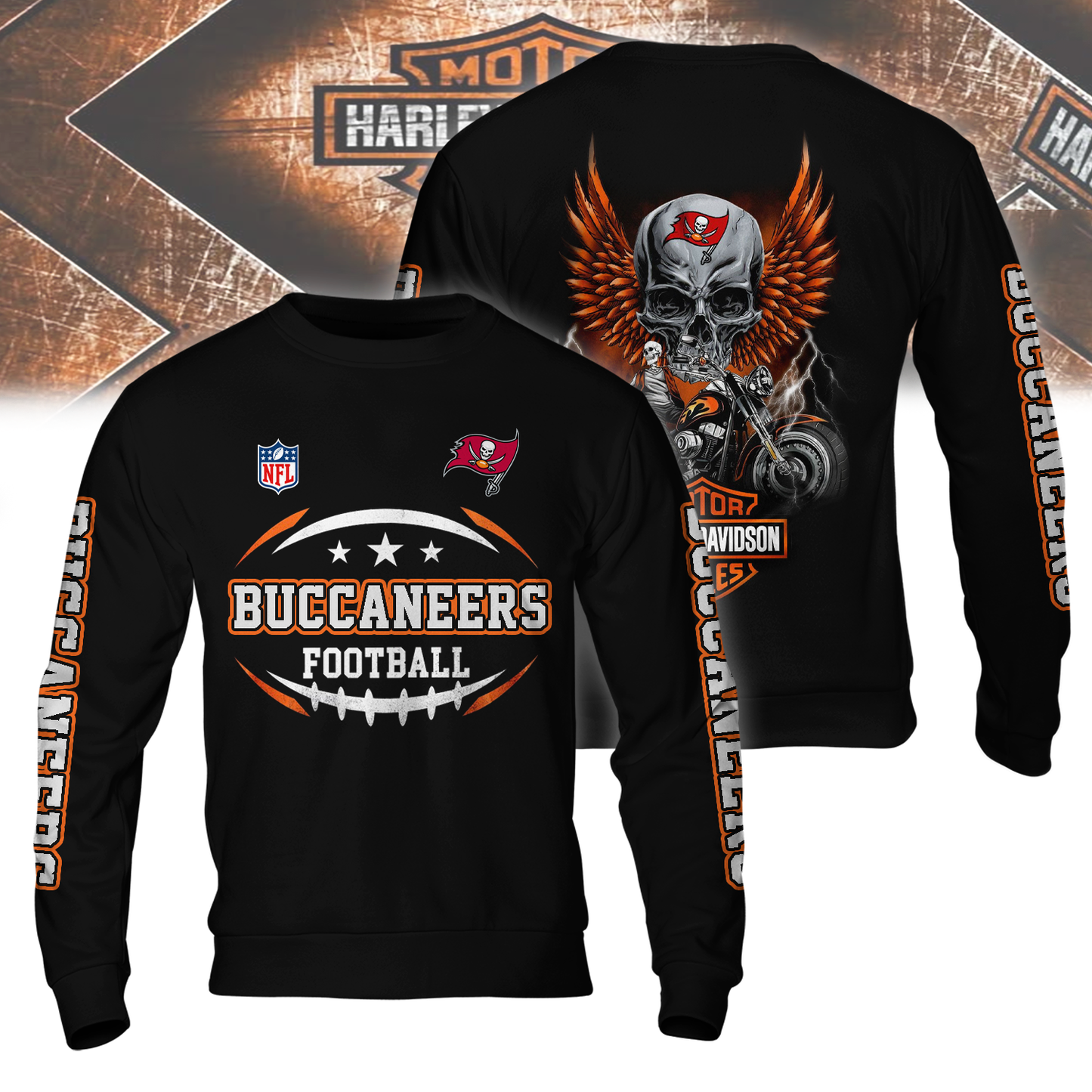 TBB Premium NFL Motorcycle 3D Shirt DDT CTND