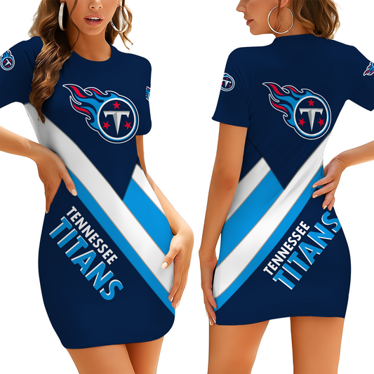 TEN X NFL Short Sleeve Bodycon Mini Dress DATND THUONGNH