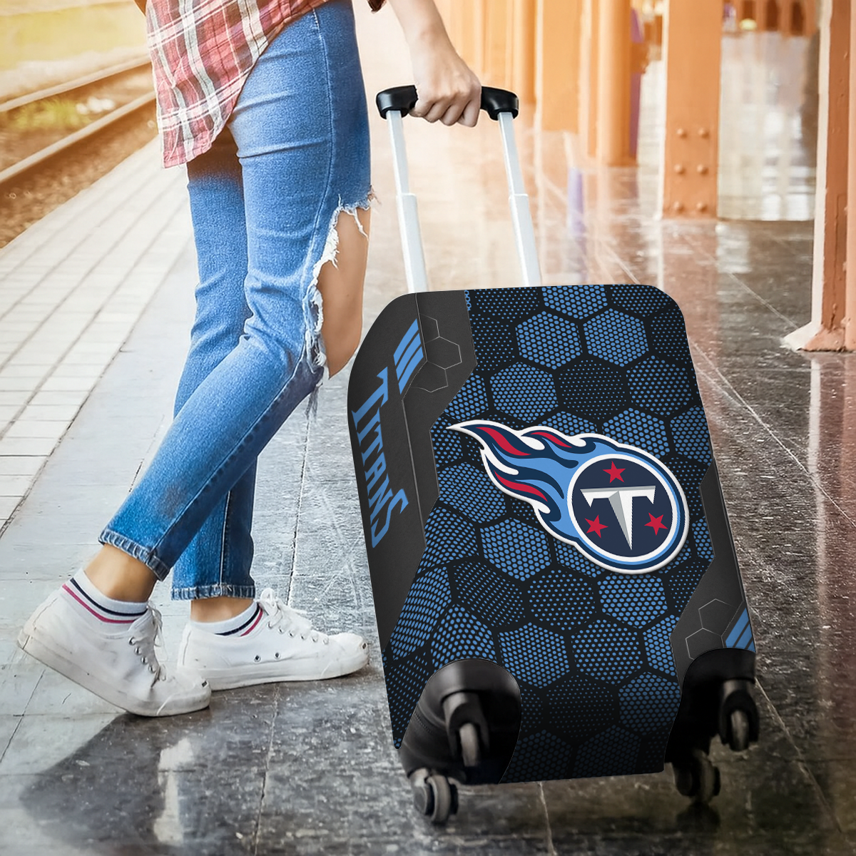 TT NFL V3 Luggage Cover Suitcase Protector DDT NTL