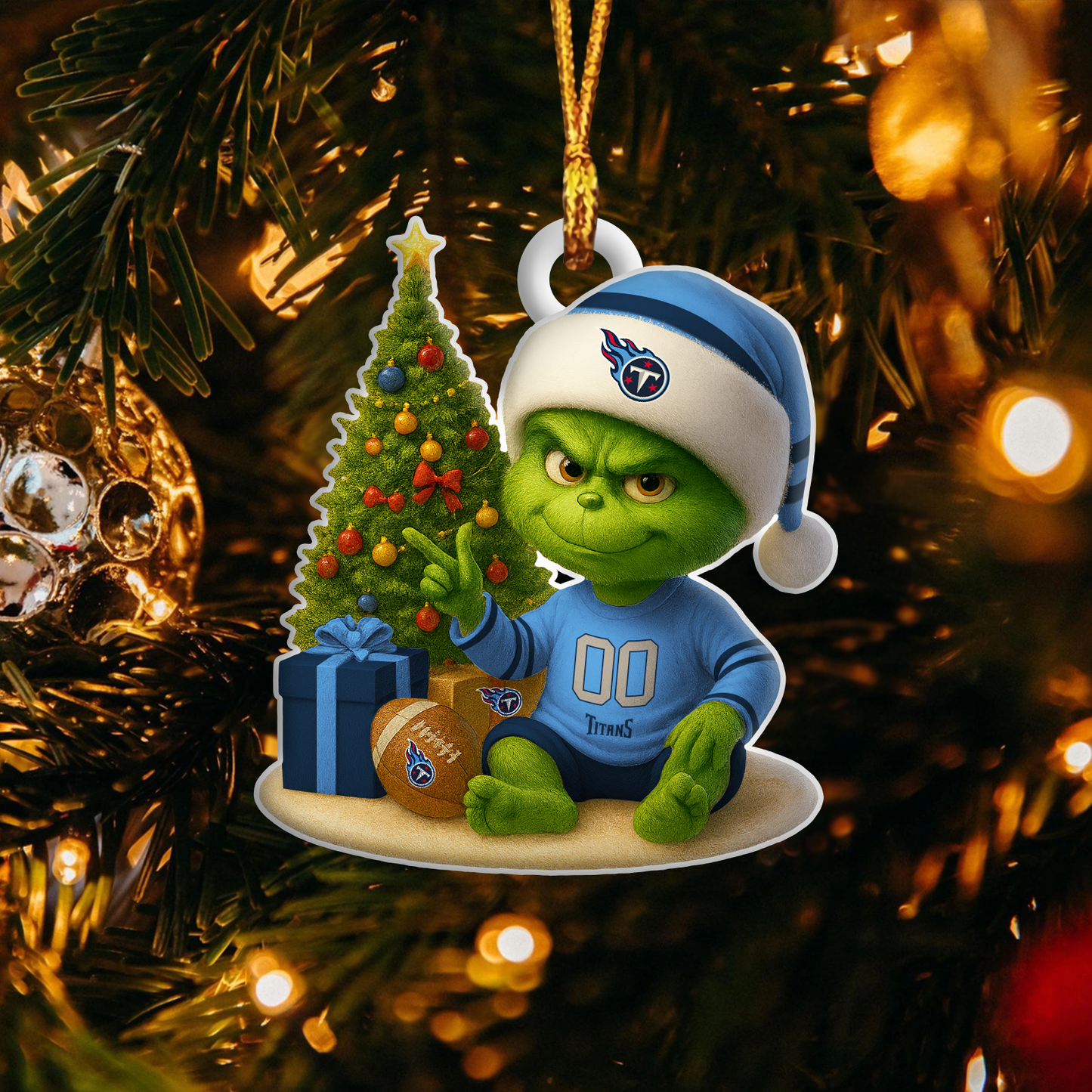 TT NFL x Grinch Premium Ornament DDT NTL