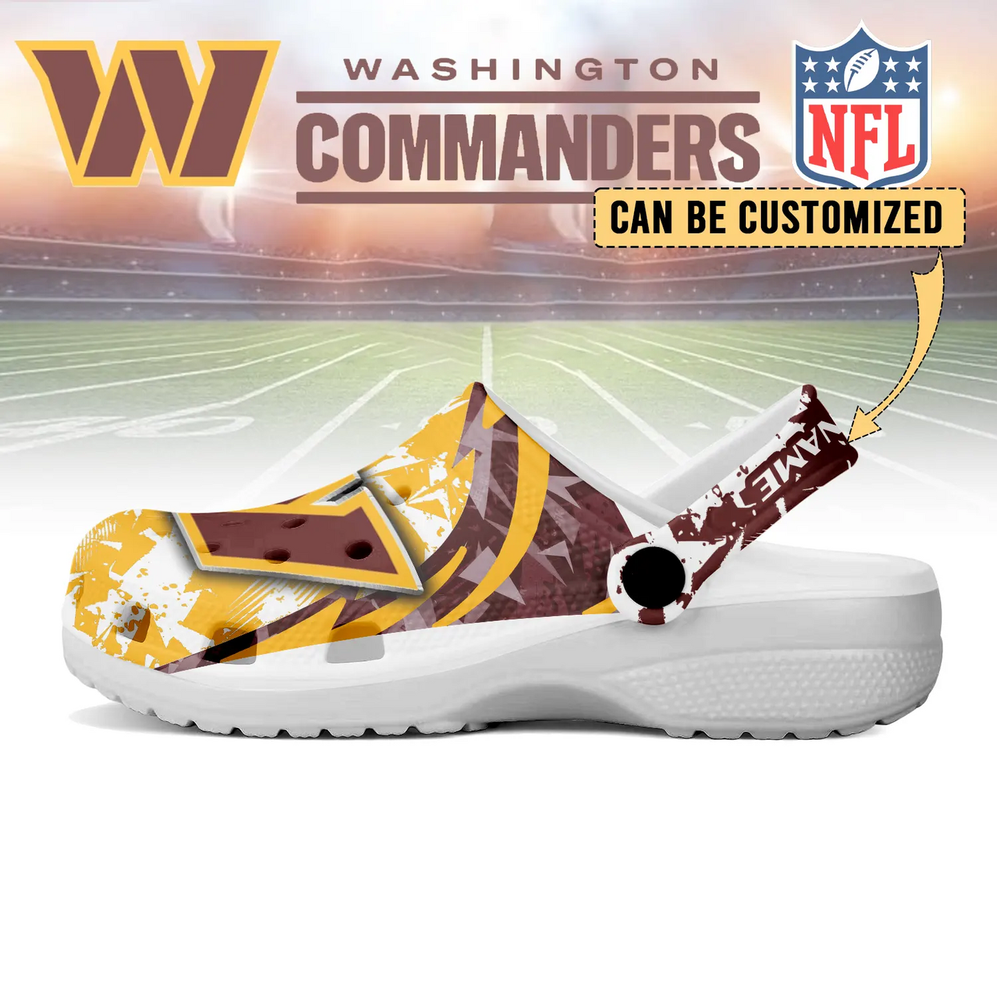 WAS  x NFL Crocs Crocband Clogs Shoes DatND DVT