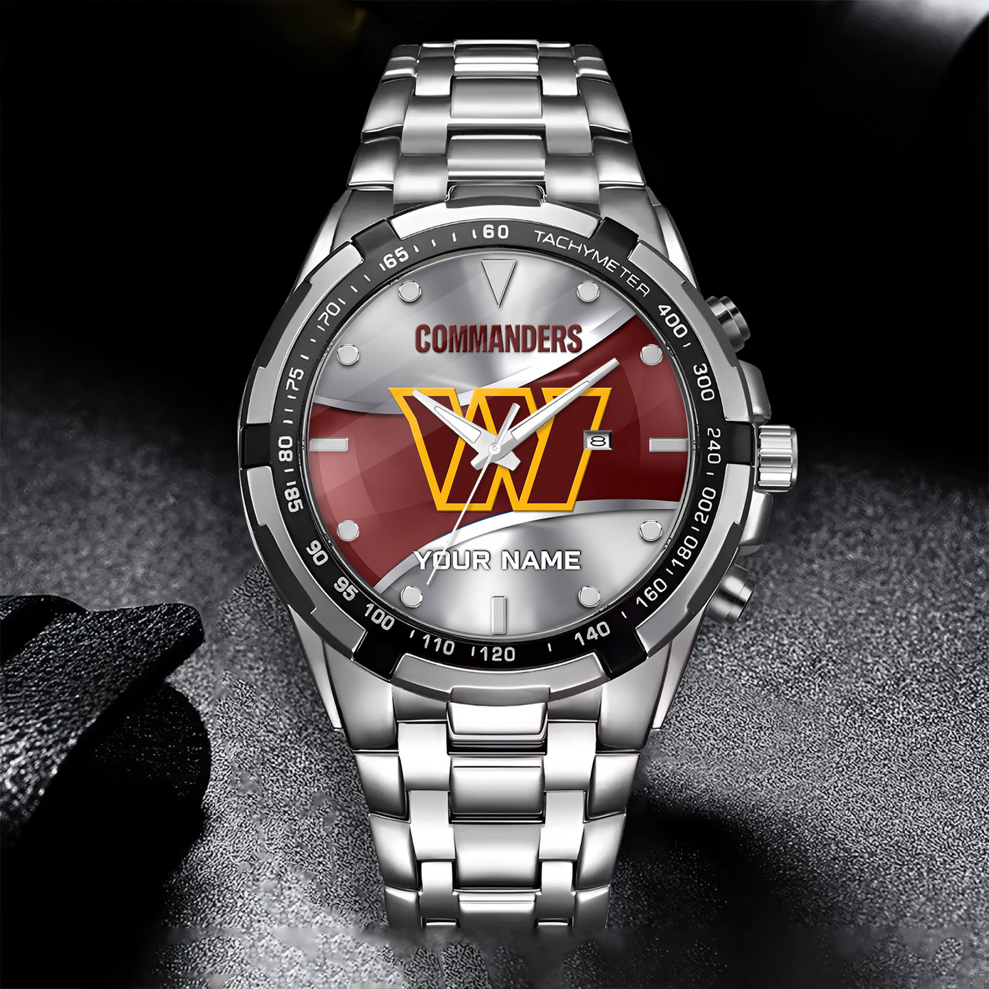 WAS x NFL Alloy Men Quartz Watch - Custom Name DATND TANTD