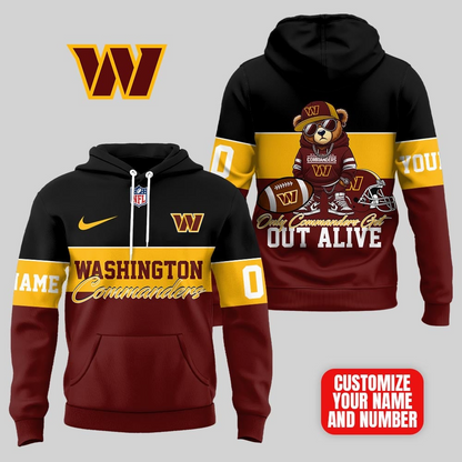 WC Premium NFL Customizable Teddy Bear Hoodie DDT HLPHUONG